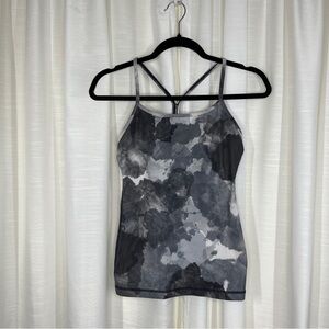 Lululemon gray watercolor razor back tank top